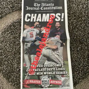 AJC Atlanta Newspaper Braves Win World Series Champions 2021 FULL